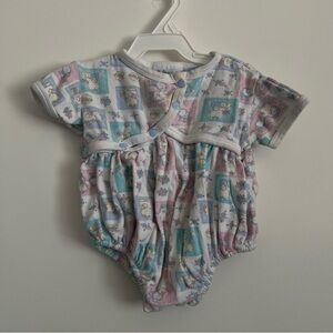 Vintage Miniwear Baby Onesie with cat designs-Size 3 to 6 months